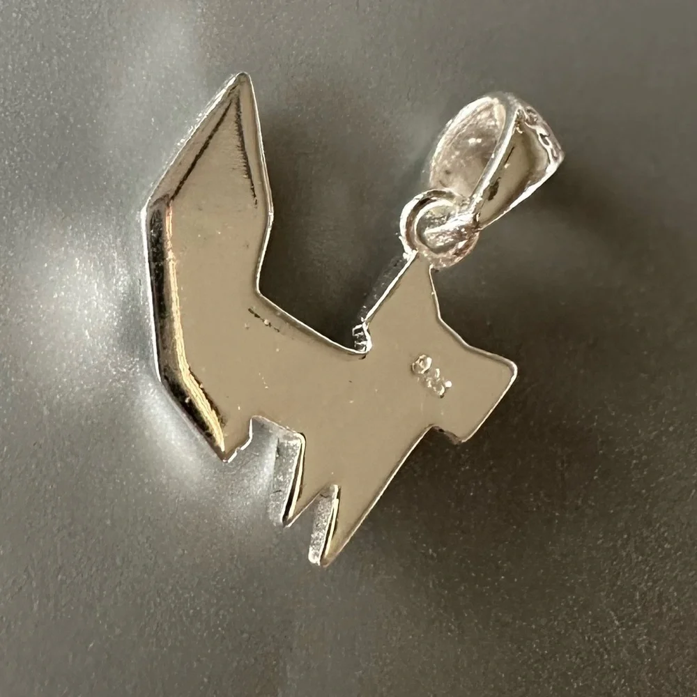 Sterling Silver Dainty Origami Fox Pendant